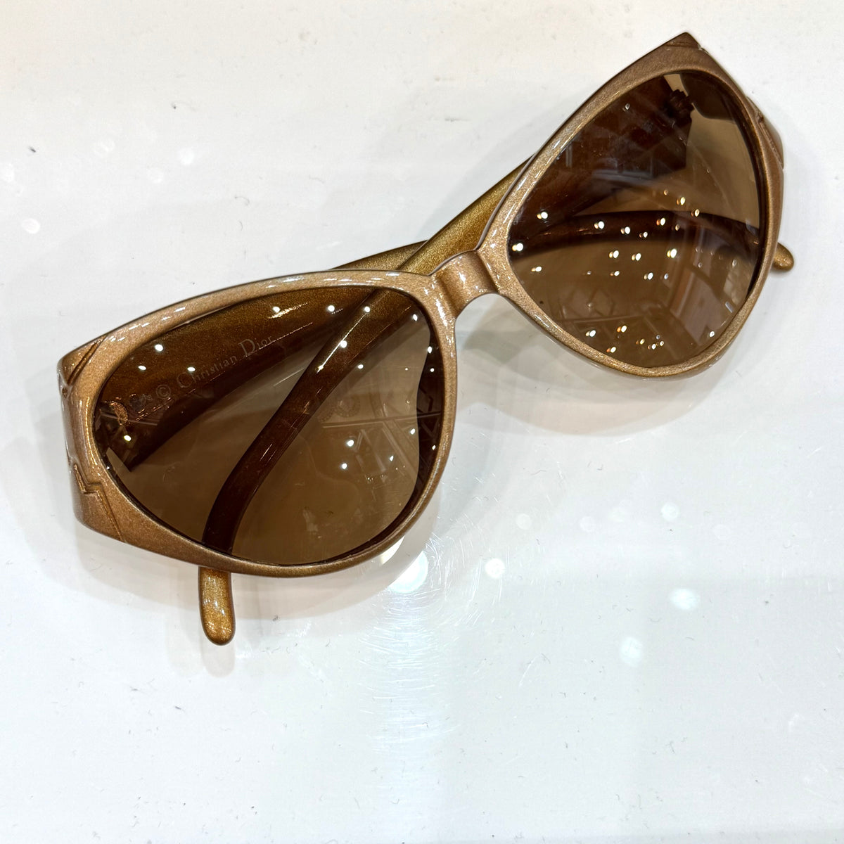 Christian Dior - Sunglasses vintage 80’s - Very rare in gold - Made in Germany