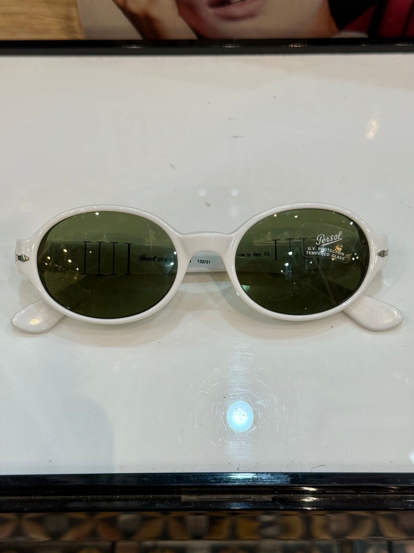 Persol White - vintage 90’s - Made in Italy - Lens in glass